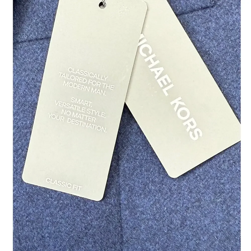 Michael Kors Men's Wool Cashmere Blend Lux Classic-Fit Sport Coat Navy 40R $395